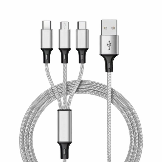 Cable cargador universal para teléfono celular con carga rápida USB 3 en 1, carga universal, carga rápida tipo A, carga rápida para disco duro de computadora, salida AV digital, cargadores para