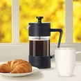 thumbnail image 4 of French Press Coffee Maker (12oz)- Borosilicate Glass, Coffee Press, Single Cup French Press, 3 cup Capacity, Black, 4 of 7