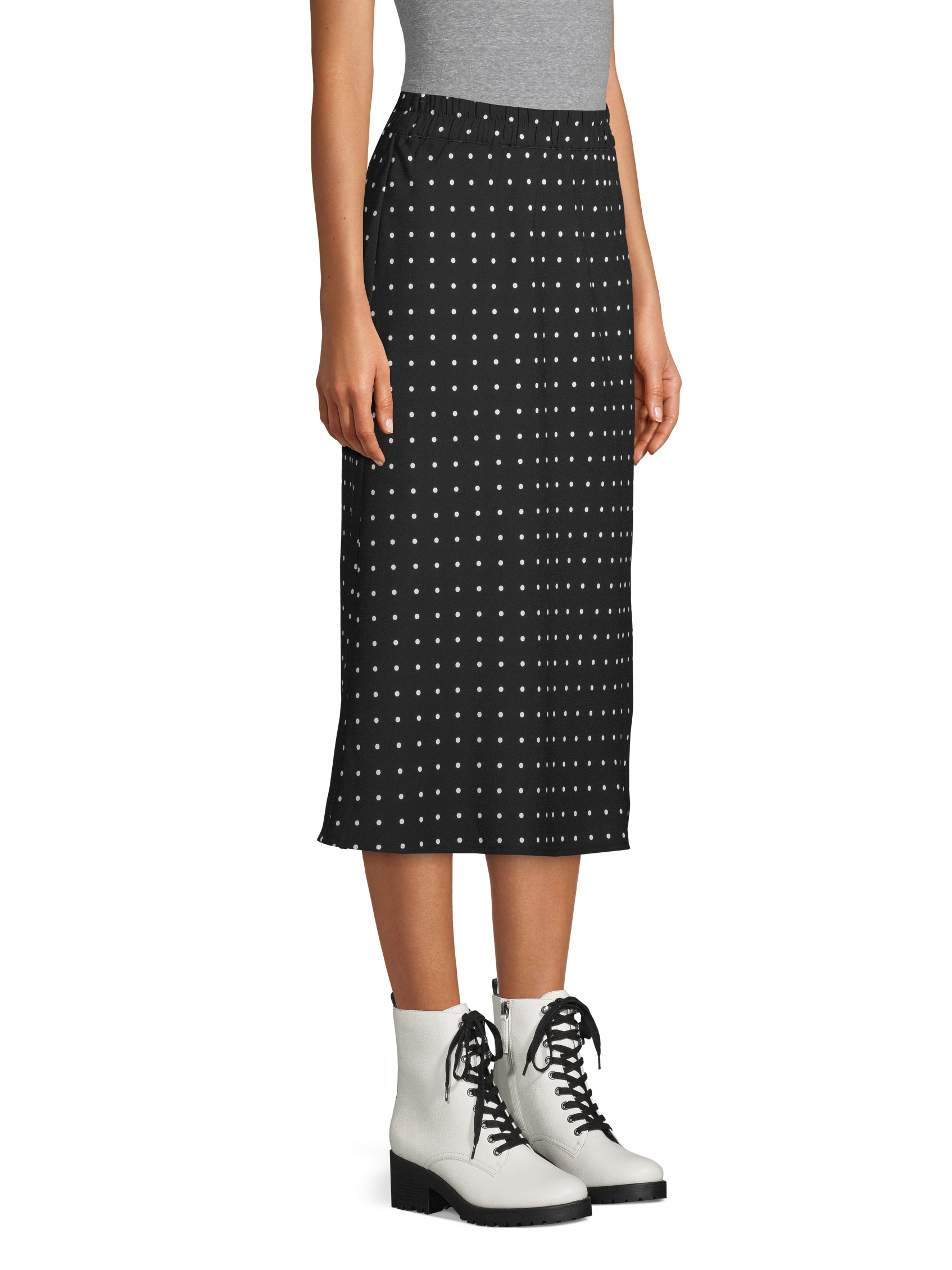 Scoop Midi Slip Skirt Dot Print Women's - image 4 of 7