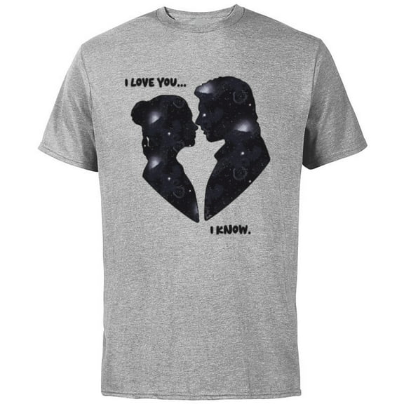 Star Wars Princess Leia Han Solo Wedding Valentine’s Love - Short Sleeve Cotton T-Shirt for Adults - Customized-Red