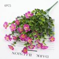 thumbnail image 2 of ZOELNIC 6 PCS Outdoor Artificial Plant Flower UV Resistant Fake Stems Plants, Faux Shrubs Outdoor Greenery Plastic Plants for Outside Garden Porch Window Home Wedding Farmhouse Patio Decor, Fuchsia, 2 of 7