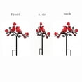 thumbnail image 4 of Metal Flower Garden Stake, Cardinal Garden Decor, Metal Yard Art Outdoor and Garden, Flower Bed Decorations Outdoor, 14X10 Inch Flat Red Cardinal Metal Ground Stake, Weatherproof, 4 of 4