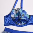 thumbnail image 5 of Gibobby Sujetador De Encaje Para Mujer Camisola de lencería para mujer, con corte de red entrecruzado, sin mangas, sexy, vestido de peluche(Azul, M), 5 of 5
