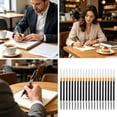 thumbnail image 2 of Gel Ink Ballpoint Pen Refills 0.5mm, Black 20 Count, Retractable Press-On Pen Barrel Ink Refills, 2 of 6