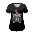 thumbnail image 6 of Godom V Neck Fall Shirts for Women Graphic T Shirts Cute Halloween Tee Tops, 6 of 7