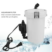 NEW Upgraded HW-603B Ultra-Quiet Portable Aquarium External Canister Filter Table Top Bucket Fish Tank Accessories For Fresh Sea Water(White)