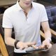 thumbnail image 3 of Camisetas de hombre, polos azules, camisetas lisas ajustadas para hombre, camisetas con cuello, camisetas elegantes, ropa para hombre, cómodas, lisas, tallas 5xl y XL normales, 3 of 5
