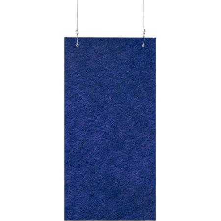 Hanging SoundSorb Acoustic Baffles | Sound Dampening Material | Ceiling-Hung | Modern Design | 12" x 24" Blue SoundSorb Panels