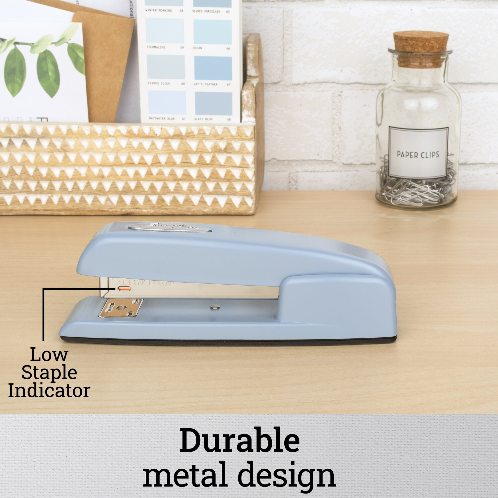 Swingline 747 Heavy Duty Stapler, 30 Sheets, Sky Blue, Full Swingline 747 Heavy Duty Stapler, 30 Sheets, Sky Blue, Full