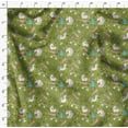 thumbnail image 4 of Soimoi Green Poly Georgette Fabric Unicorn & Rainbow Nature Print Fabric by Yard 52 Inch Wide, 4 of 5