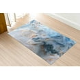 thumbnail image 6 of Blue Marble Painting Rug, Blue And Gray Marble Rug, Alcohol Ink Rug, Easy To Clean Rug, Hallway Rug, Custom Rug, Gift Rug, Runner Rug, 2.3'x3.3' - 70x110 cm, 6 of 8