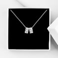 thumbnail image 2 of Silver Personalized Couple's Long Distane State Best Friend Pendant BFF Necklace Eternity Cube Stainless Steel Jewelry Engraving Gift for Girlfriend with Free Gift Box and Ships Next Day!, 2 of 7