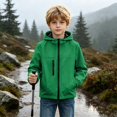 thumbnail image 6 of Stamzod Boys Girls Fashion Waterproof Rain Jacket Long Sleeve Hooded Raincoat with Pockets Lightweight Kids Rain Coat, 6 of 9