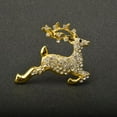 thumbnail image 4 of KLKCMS Full Of Crystal Rhinestone Gold Plated Deer Animal Brooch Pin Christmas Gift, 4 of 6