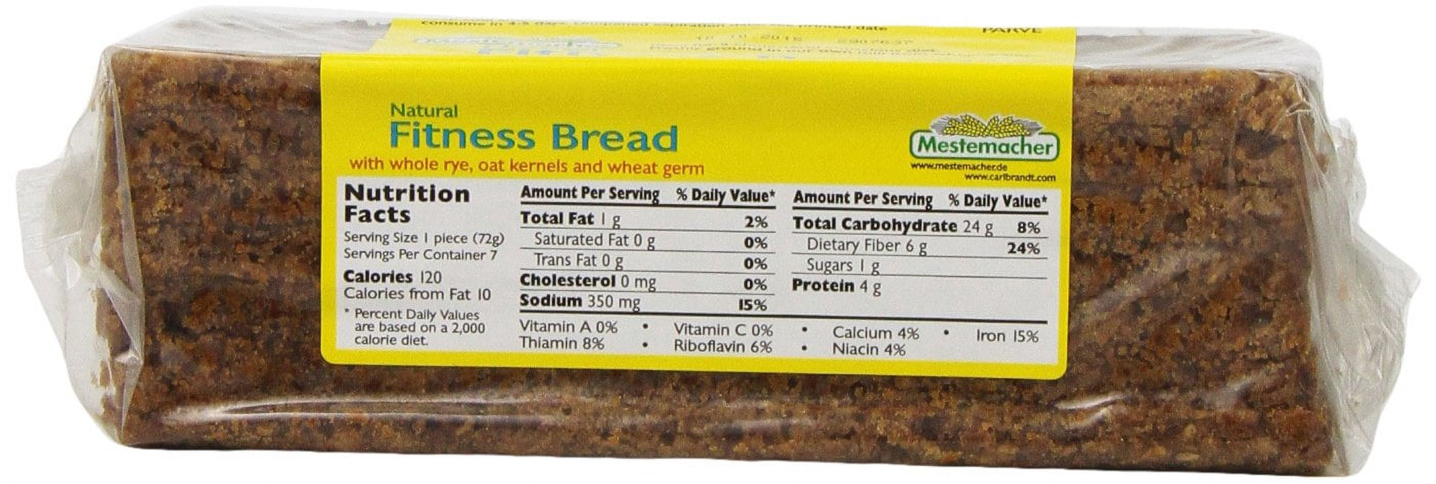 Pack of 12,  Mestemacher Bread, Fitness, 17.6 oz