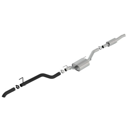 Borla ATAK Cat-Back Exhaust System for 2020-2025 Jeep Gladiator 3.6L V6 with Black Turn-Down Tip