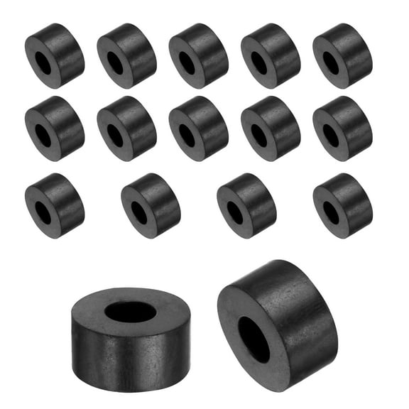 16 Packs Rubber Spacers 20mm OD, 8mm ID, 10mm Height Round Anti Vibration Spacer Thick Rubber Washers