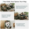 thumbnail image 4 of Linsy Home Oversized Modular Cloud Sectional Sofa with 3 Ottomans, 6 Seat Couches and Sofas Sectional with Versatile Console, Green, 4 of 11