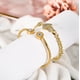 thumbnail image 2 of Pulseras Ajustables Abiertas Bañadas en Oro Amarillo JeenMata Paquete de Dos para Mujer, 2 of 5