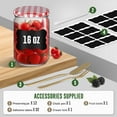 thumbnail image 4 of SOONTRANS Mason Jars 16oz, 12 Pack Regular Mouth Glass Jars With Lid Salad Jars with Stickers Canning Jars, Condiment Pots Pickling Home Decor Overnight Oats Fruit Preserves Jam Jelly Food Relishes, 4 of 5