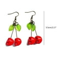 thumbnail image 7 of JUNTEX Skull Cherry Earrings/ Red Skulls Earrings Halloween Earrings Funky Spooky Quirky Earrings Nickel Free Fashion Jewelry, 7 of 7