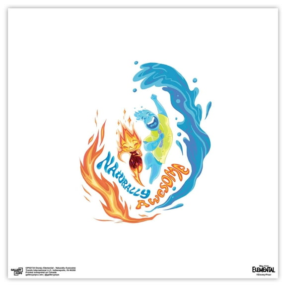 Gallery Pops Disney Elemental - Naturally Awesome Wall Art, Unframed Version, 12" x 12"