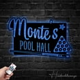 thumbnail image 2 of Handmadetneonsign Custom Billiards Pool Hall Metal Wall Art LED Light - Personalized Pool Hall Sign, 2 of 5