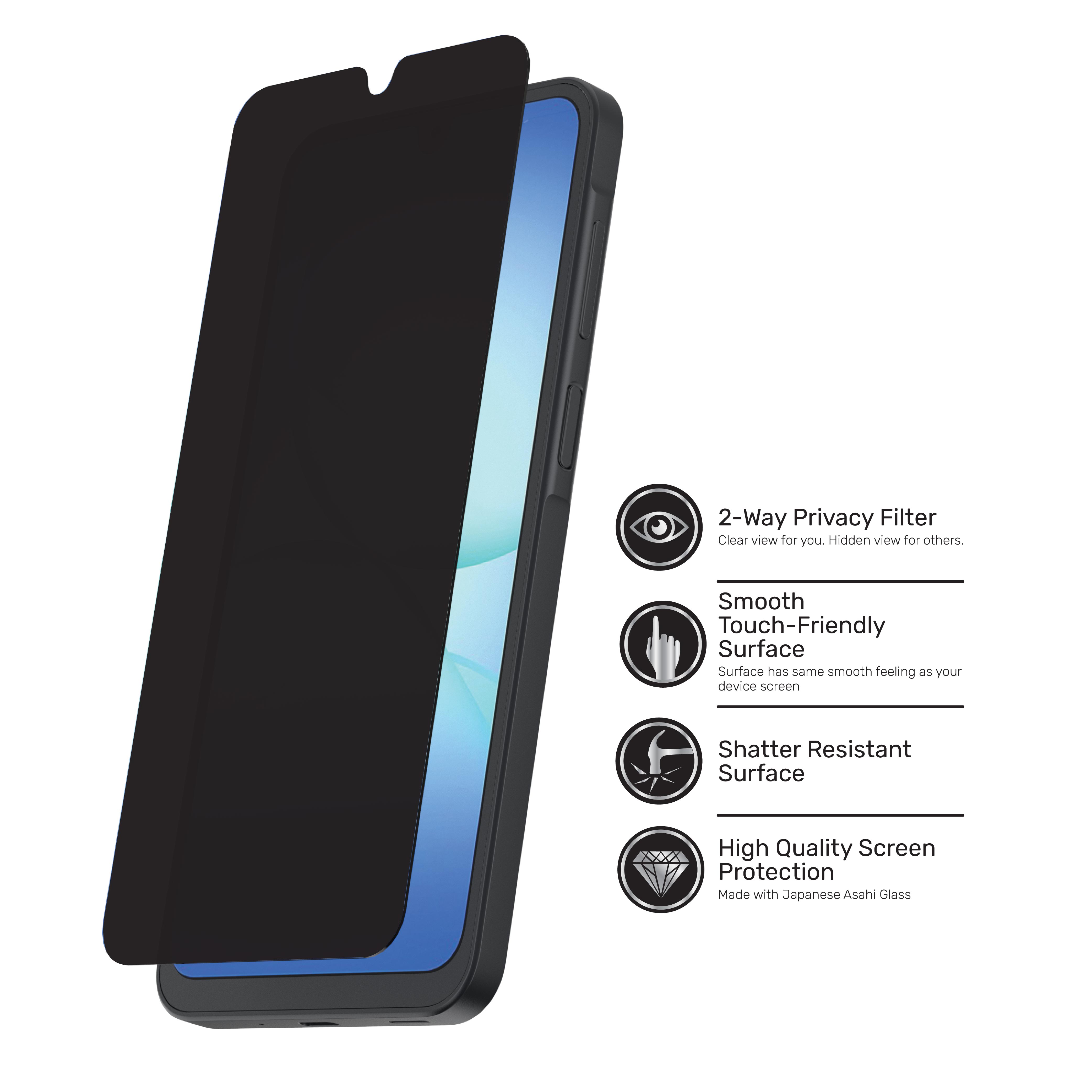 DuraGlass Privacy Screen Protector for Samsung Galaxy A17 5G