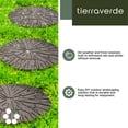 thumbnail image 3 of TierraVerde 4 Pack 18" x 18" Cracked Log Round Decorative Stepping Stones, Brown, 3 of 6