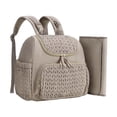 thumbnail image 1 of Bolsa de pañales para bebé, mochila para pañales para mujer, elegante bolsa de pañales de viaje multifuncional para mamá, bolso para bocadillos, mamá Marrón, 1 of 9