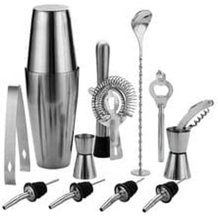 

Mixology Bartender Kit Bar Set Cocktail Shaker Set-18 Pieces Silver