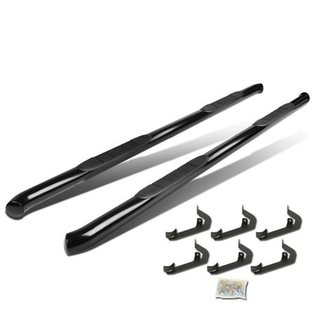 For 07-16 Chevy Silverado/GMC Sierra Crew Cab Carbon Steel 3" Side Step Nerf Bar Running Board Left+Right 08 09 10 11 12 13 14 15