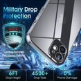 thumbnail image 5 of Crystal Clear Case for iPhone 12 Mini, [Not Yellowing] [Camera Protection] [Military Grade Drop Tested] Transparent Shockproof Protective Phone Case Soft Silicone Slim Cover, 5.4", Transparent, 5 of 18