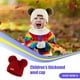 thumbnail image 3 of Sonducket Bufanda Bebé Invierno Cálido Kit Tejido Elasticidad Protector térmico Clima frío Cómodo Versátil Sellado Bufanda rosa Sombreros bola de color rojo Sonducket AP008793-13B, 3 of 6