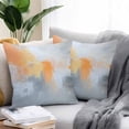 thumbnail image 3 of Outdoor Pillow Cover Orange Grey Modern Set of 2 Waterproof Throw Pillowcases Abstract Painting Decorative Patio Furniture Pillows for Couch Garden Indoor & Outdoor Use, 3 of 9