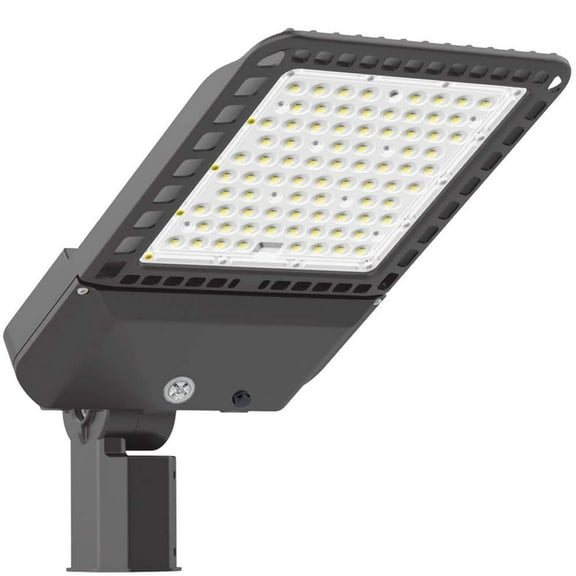 1500-Watt Equivalence Integrated LED Bronze 300W Parking Lot Area Light, 5000K White, 39000 Lumens with Photocell