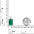 thumbnail image 5 of Gem Stone King 925 Sterling Silver Emerald Cut Green Onyx Pendant Necklace for Women (15.69 Cttw, with 18 inch Silver Chain), 5 of 6