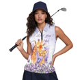 thumbnail image 6 of Whosucclay Giraffe Pattern Womens Golf Shirt for Ladies, Quick Dry 1/4 Zipper for Running Tennis, With Collar Fashion Golf Shirt for Women, 6 of 8