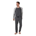 thumbnail image 2 of Eddie Bauer Men's Pajama Set, Comfortable Raglan Shirt and Pants Sleepwear Set, 2 of 3