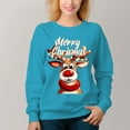 thumbnail image 6 of Women's Christmas Pattern Crew Neck Pullover Cozy Clothes Autumn Winter, 6 of 11