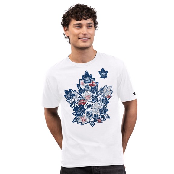 Men's Starter  White Toronto Maple Leafs Logo Collage T-Shirt