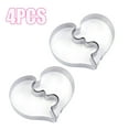 thumbnail image 2 of Ludlz Heart Puzzle Shaped Cookie Biscuit Cutter Heart Tiny Baking Stainless Steel Metal Molds, 2 of 7