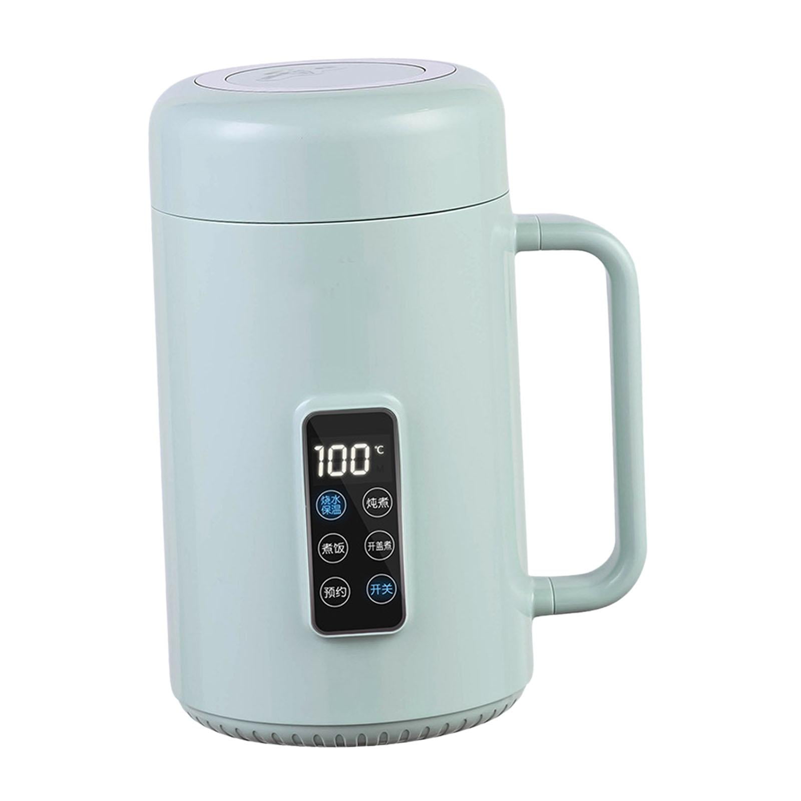 Esquirla Electric Cooker Electric Stewpot Noodles Pasta Heater Cookware Soup Steamer Slow Cooking Pot for Kithcen Restaurant Soup Eggs Green