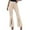 Beige, variant on Women Casual Solid Color Split Hem High Waist Pants Wide Leg Bottoms Trousers Fashionable Classic Leisure Active Athletic Casual Bottoms
