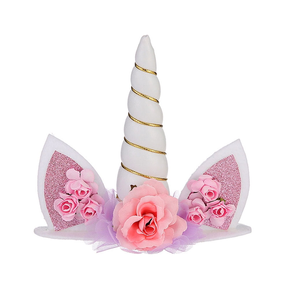 Cute Unicorn Horns Cake Topper Birthday & Baby Shower Party Supplies