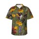 thumbnail image 1 of Balery Humming Bird Camisas hawaianas de manga corta para hombre, camisas playeras de corte holgado, camisas de vacaciones con botones,Large, 1 of 7
