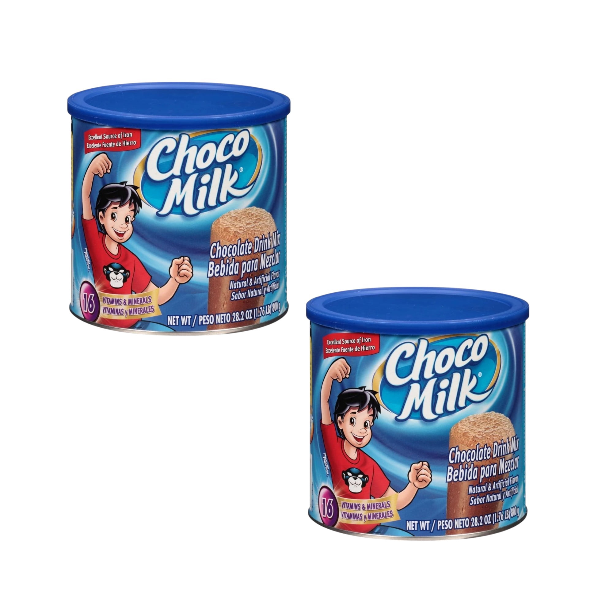 2 Pack ) Choco Milk Chocolate Drink Mix 28.2 Oz. Canister