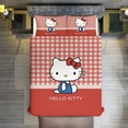 thumbnail image 7 of Hello Kitty Duvet Cover Set 3-Piece Bedding Set Soft Warm And Comfortable Soft Bed Set with 1 Duvet Cover And 2 Pillowcases for Bedroom All Season 90"x90", 7 of 7