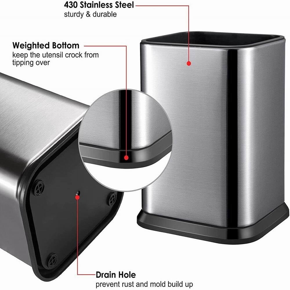 Kitchen Utensil Holder for Worktop, Large Storage Organiser for Cooking Utensils for Spatulas Spoons Utensils Crock