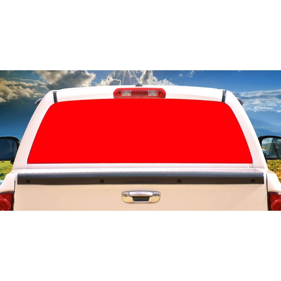 RED Rear Window Graphic truck view thru vinyl decal back